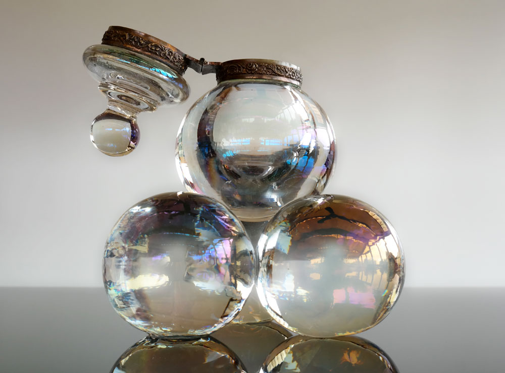 Fab Antique 1880s Victorian GLASS BALL INKWELL, Pyramid Of Glass Balls eBay