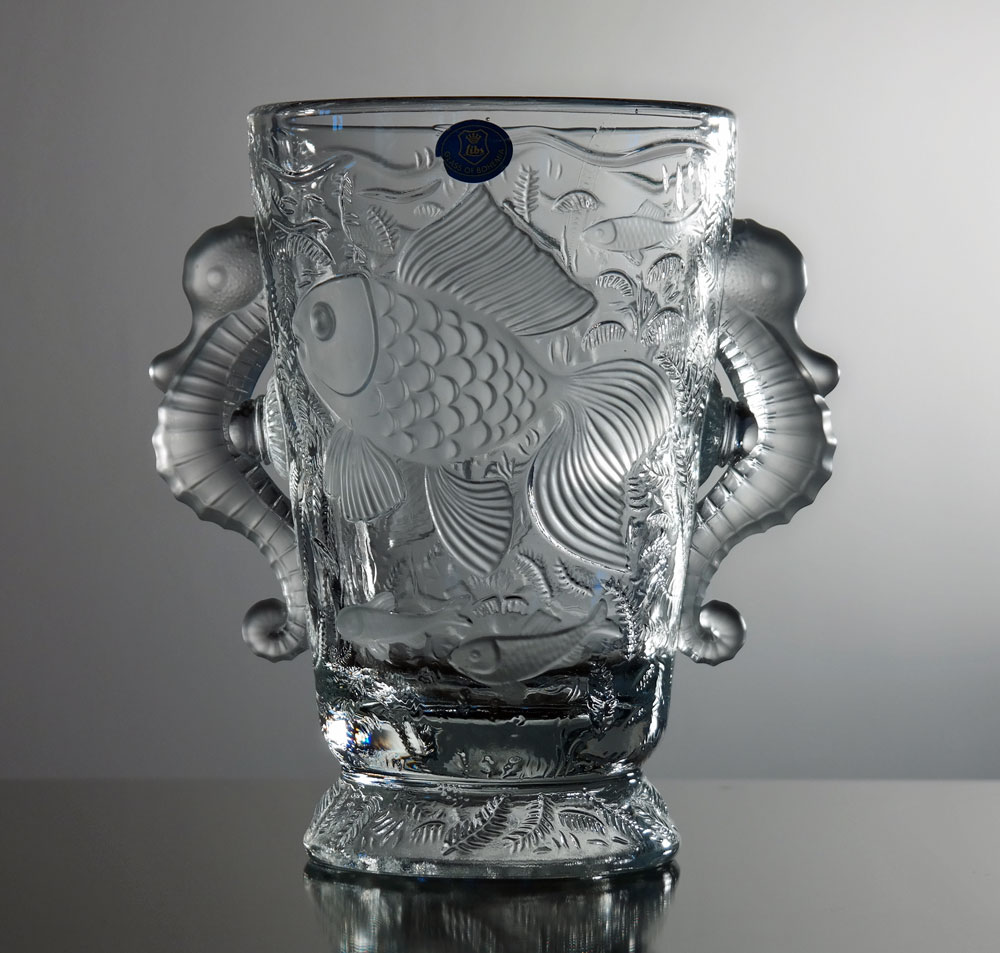 1940s Bohemian ART DECO Aquarium GLASS VASE Barolac by JOSEF INWALD eBay